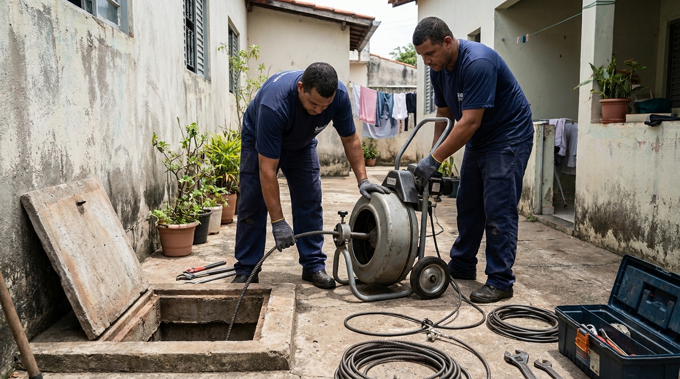 Desentupimento de Coluna Sanitária em São Luís‑MA